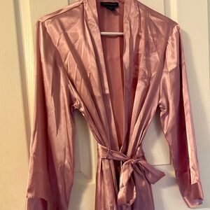 Pink Satin Robe